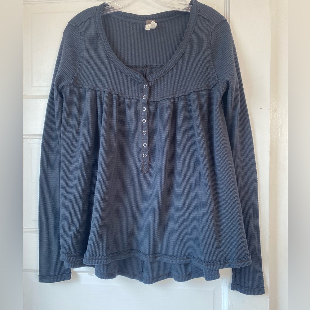 Free people black long sleeve